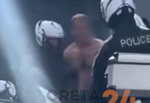 Ηράκλειο: Ημίγυμνος άνδρας κυνηγούσε με μαχαίρι πελάτες και υπαλλήλους σε σούπερ μάρκετ