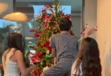 Ο Γιώργος Καράβας στόλισε το χριστουγεννιάτικο δέντρο με την οικογένεια του – Δεν έλειπε βέβαια και ένα μικρό «ατύχημα»