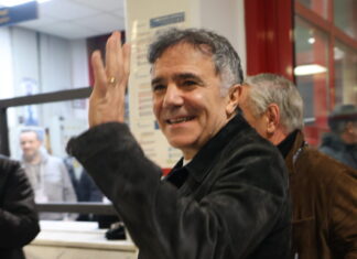 Ο Αριστοτέλης Μυστακίδης στην Πυλαία για να παρακολουθήσει τον αγώνα του ΠΑΟΚ με την Πριεβίζντα