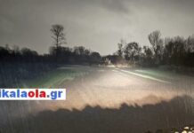 Κακοκαιρία Byron: Ξεχείλισε ο Πηνειός στα Τρίκαλα – Ο Ληθαίος σκέπασε την υπό ανέγερση γέφυρα Αγίου Κωνσταντίνου