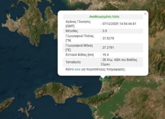 Διπλός σεισμός στην Τουρκία ταρακούνησε τη Σάμο
