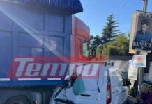 Πάτρα: Νταλίκα διέλυσε βανάκι και το «στρίμωξε» πάνω σε μάντρα