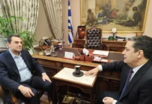 Συνάντηση του Δημάρχου Αγρινίου με τον Κώστα Σκρέκα και τον Στέλιο Κονταδάκη