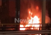 Αυτοκίνητο «λαμπάδιασε» στην κάθοδο της λεωφόρου Συγγρού