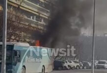 Θεσσαλονίκη: Φωτιά σε λεωφορείο του ΟΑΣΘ – Άμεση η κατάσβεση από την πυροσβεστική