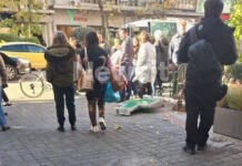 «Σταυρός» φαρμακείου έπεσε πάνω σε γυναίκα στην Πατησίων – Μεταφέρθηκε στο νοσοκομείο