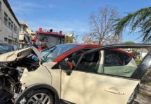 Σφοδρό τροχαίο στο Αγρίνιο: Αυτοκίνητο «στούκαρε» σε δέντρο έξω από δημοτικό σχολείο