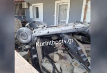 Σοκαριστικό τροχαίο στην Κόρινθο: Αυτοκίνητο καρφώθηκε σε σπίτι – Σε σοβαρή κατάσταση 2 τραυματίες