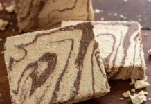 Δίχρωμος χαλβάς: Λευκός και σοκολατένιος σε μία βελούδινη εκτέλεση