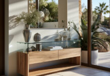 Το ράφι με καθρέφτες που δημιουργεί την ψευδαίσθηση μεγαλύτερου χώρου