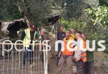 Κατάκολο: Ειδικό κλιμάκιο από την Αθήνα επιχειρεί για την απομάκρυνση του βράχου 40 τόνων – Εντοπίστηκε βαθιά ρωγμή στο βουνό