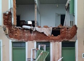 Μεσσήνη: Κατέρρευσε τοίχος κατοικημένου σπιτιού από την έντονη βροχόπτωση