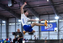 Ο Τεντόγλου βγήκε δεύτερος στο Βαλκανικό πρωτάθλημα κλειστού στίβου με άλμα στα 8,14 μέτρα, στην τρίτη θέση ο Σταματονικολός