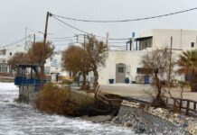 Νάξος: «Βούλιαξε» τμήμα του δρόμου στον Άγιο Προκόπιο – Εκτεταμένες οι ζημιές, φόβοι για ολική κατάρρευσή του