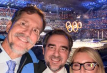 Χειμερινοί Ολυμπιακοί Αγώνες: Ο Παύλος Ντε Γκρες με γαλανόλευκη γραβάτα, η Μαρί Σαντάλ και ο Νικόλαος Ντε Γκρες στην τελετή έναρξης