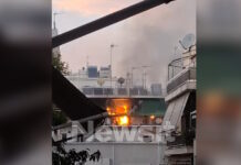 Φωτιά σε διαμέρισμα στου Γκύζη: Φιάλη υγραερίου εκτοξεύτηκε 50 μέτρα – «Μας άνοιξε τρύπα στον εξωτερικό τοίχο»