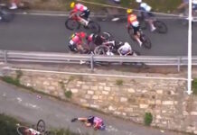 Σοκαριστικό ατύχημα σε ποδηλατικό αγώνα, η Ντέμπορα Σιλβέστρι δεν πρόλαβε να αντιδράσει και εκσφενδονίστηκε