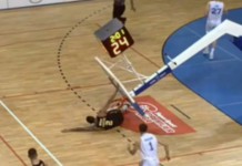 Τρομερό περιστατικό στην Κροατία: Παίκτης κάρφωσε, γκρέμισε την μπασκέτα και εγκλωβίστηκε κάτω από αυτήν