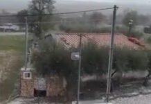 Ισχυρό χαλάζι στην Ξάνθη σκέπασε δρόμους και σπίτια