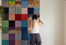 Έντυσε έναν τοίχο του υπνοδωματίου της με χρωματιστές αυγοθήκες και το αποτέλεσμα ξαφνιάζει