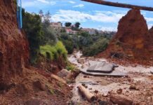 Κακοκαιρία Erminio: Δρόμος κατέρρευσε και έγινε χαράδρα στην Καλλιτεχνούπολη