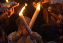 Άγιο Φως: Με λαμπρότητα η τελετή αφής από τα Ιεροσόλυμα