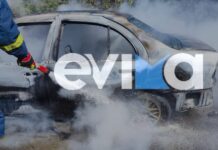 Εύβοια: Αυτοκίνητο κάηκε ολοσχερώς, άρπαξε φωτιά ενώ ήταν σε κίνηση