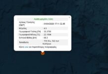 Σεισμός 4,5 Ρίχτερ σε θαλάσσια περιοχή ανοικτά της Κρήτης