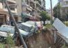 Θεσσαλονίκη: «Βούλιαξε» δρόμος κατά τη διάρκεια εργασιών – Βρέθηκε στο κενό παρκαρισμένο αυτοκίνητο