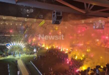 Η ΑΕΚ σήκωσε το πρωτάθλημα στη Νέα Φιλαδέλφεια: Με «Mission Impossible» και το αγωνιστικό αυτοκίνητο του Ηλιόπουλου το τρόπαιο στην Allwyn Arena