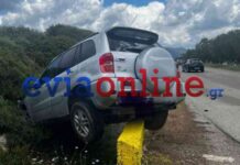 Εύβοια: Τζιπ ξέφυγε από την πορεία του και προσγειώθηκε σε έργο απορροής υδάτων
