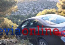 Τροχαίο στην Εύβοια: Αυτοκίνητο σταμάτησε στην άκρη του γκρεμού, στο νοσοκομείο ο οδηγός
