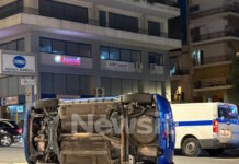 Κάτω Πατήσια: Αυτοκίνητο τούμπαρε στη μέση του δρόμου – Δείτε εικόνες