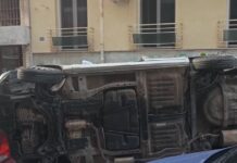 Πλατεία Κολιάτσου: Τούμπαρε αυτοκίνητο μετά από σφοδρή σύγκρουση – Απεγκλωβίστηκε ο οδηγός