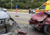 Τροχαίο στις Θερμοπύλες: Αυτοκίνητο πέρασε στο αντίθετο ρεύμα και συγκρούστηκε σφοδρά με ένα άλλο, 2 τραυματίες
