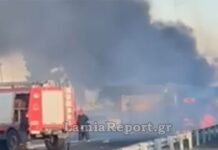 Φορτηγό τυλίχθηκε στις φλόγες έξω από τη Λάρισα: Ουρές πολλών χιλιομέτρων στην Εθνική Οδό Αθηνών – Θεσσαλονίκης