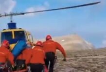Όλυμπος: Βίντεο από την επιχείρηση μεταφοράς του τραυματισμένου Τσέχου – Χρειάστηκε ελικόπτερο