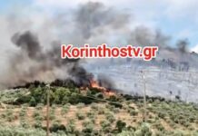 Φωτιά στο Σπαθοβούνι Κορινθίας – Ήχησε το 112 για ετοιμότητα