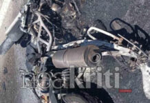 Ηράκλειο: Νεκρός ο 55χρονος μοτοσικλετιστής που είχε τυλιχτεί στις φλόγες