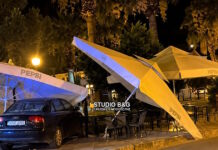 Τροχαίο στο Ναύπλιο: Αυτοκίνητο παρέσυρε τραπεζοκαθίσματα πιτσαρίας – Από θαύμα δεν υπήρξε τραυματισμός
