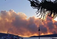 Φωτιά στη Σκύρο: Ξεκίνησαν και πάλι οι ρίψεις από 6 εναέρια μέσα – Μάχη με τους ισχυρούς ανέμους των 7 μποφόρ
