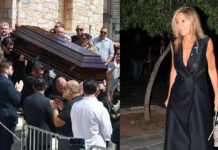 Το «αντίο» της Μαρέβας Μητσοτάκη στον Γιώργο Μαζωνάκη την ώρα της κηδείας στη Νίκαια