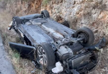 Αμφιλοχία: Αυτοκίνητο τούμπαρε σε χαντάκι – Από θαύμα σώθηκε οικογένεια που γυρνούσε από τη θάλασσα