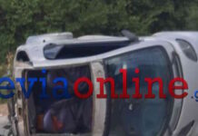 Σοβαρό τροχαίο στην Εύβοια: Ανατράπηκε αυτοκίνητο και τραυματίστηκαν δύο 18χρονες – Φωτογραφίες