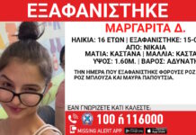 Εξαφάνιση 16χρονης στη Νίκαια – Τι αναφέρει το Χαμόγελο του Παιδιού