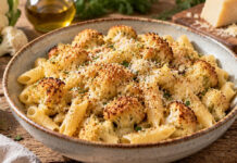 Ζυμαρικά με κουνουπίδι και παρμεζάνα