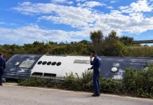 Άρτα: Εκτροπή λεωφορείου του Πολεμικού Ναυτικού στην Ιόνια Οδό – Επέβαιναν 25 άτομα