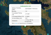 Σεισμός στην Κυπαρισσία μεγέθους 3,5 Ρίχτερ