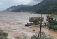 Νότιο Πήλιο: Ο Πλατανιάς κόπηκε στα δύο από τις πλημμύρες – Χωρίς νερό έξι οικισμοί, εικόνες καταστροφής