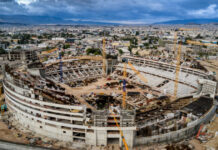 Έφτασε στο Βοτανικό μέρος του στεγάστρου για το νέο γήπεδο του Παναθηναϊκού: «Μπαίνουμε στην τελική ευθεία», είπε ο Χάρης Δούκας